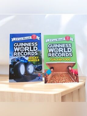NEW Set of 2 I Can Read Level 2 Books Guinness World Records Wacky Wheels Fun